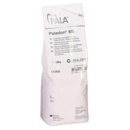 Kulzer Paladon 65 High Strength Heatcure Acrylic POWDER ONLY 1kg - Multiple Shades Available